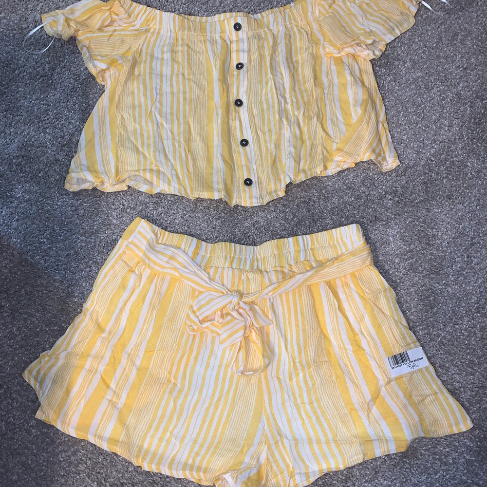 Two-piece crop top & shorts